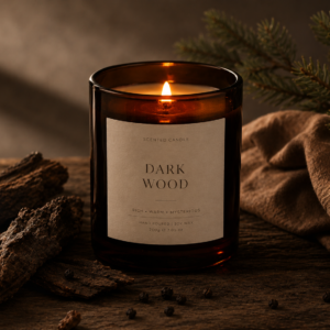 Ръчно изработена ароматна свещ "Dark Wood"
